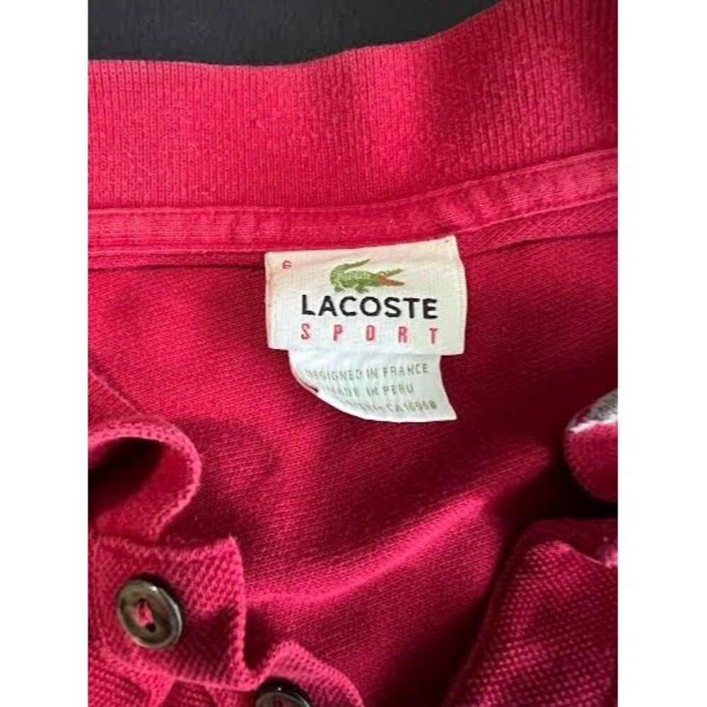 Lacoste Men’s Maroon Polo Shirt Size 6(XL) Classic Fit Crocodile Logo